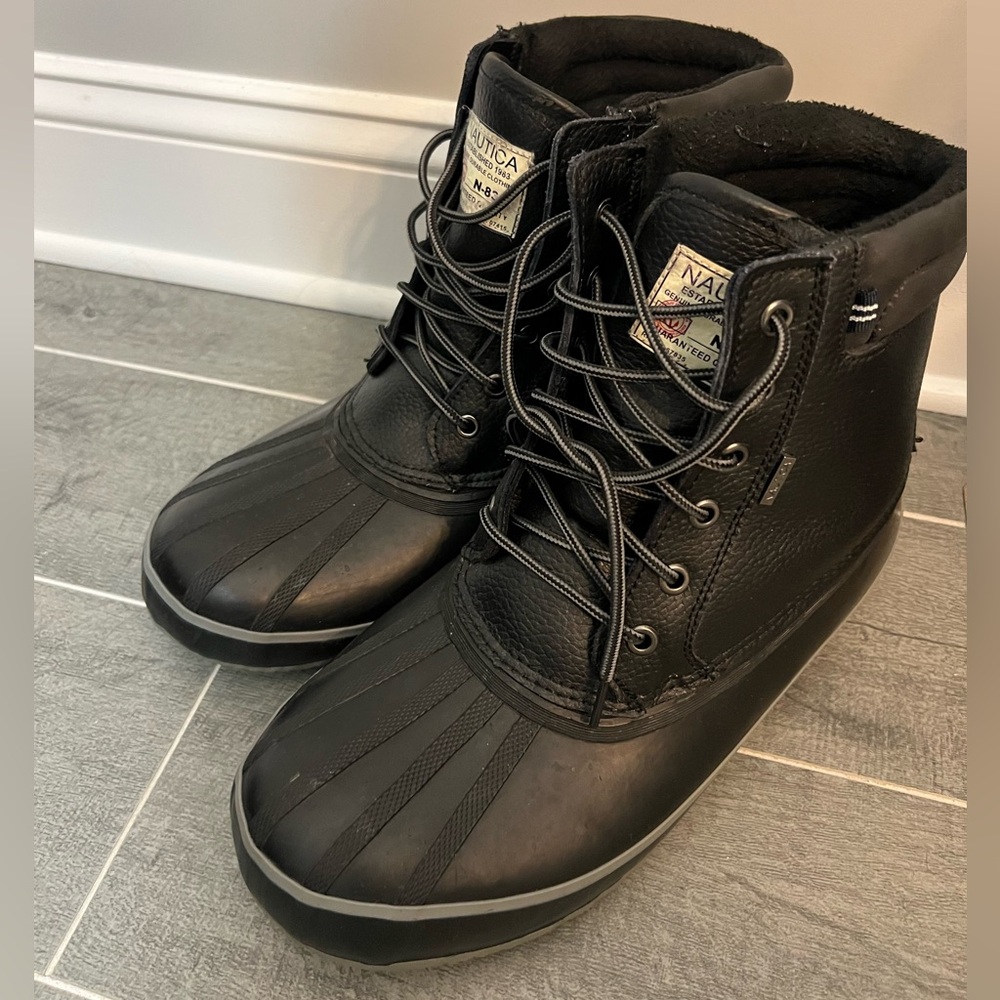 Nautica Men's Black Rain & Snow Boots